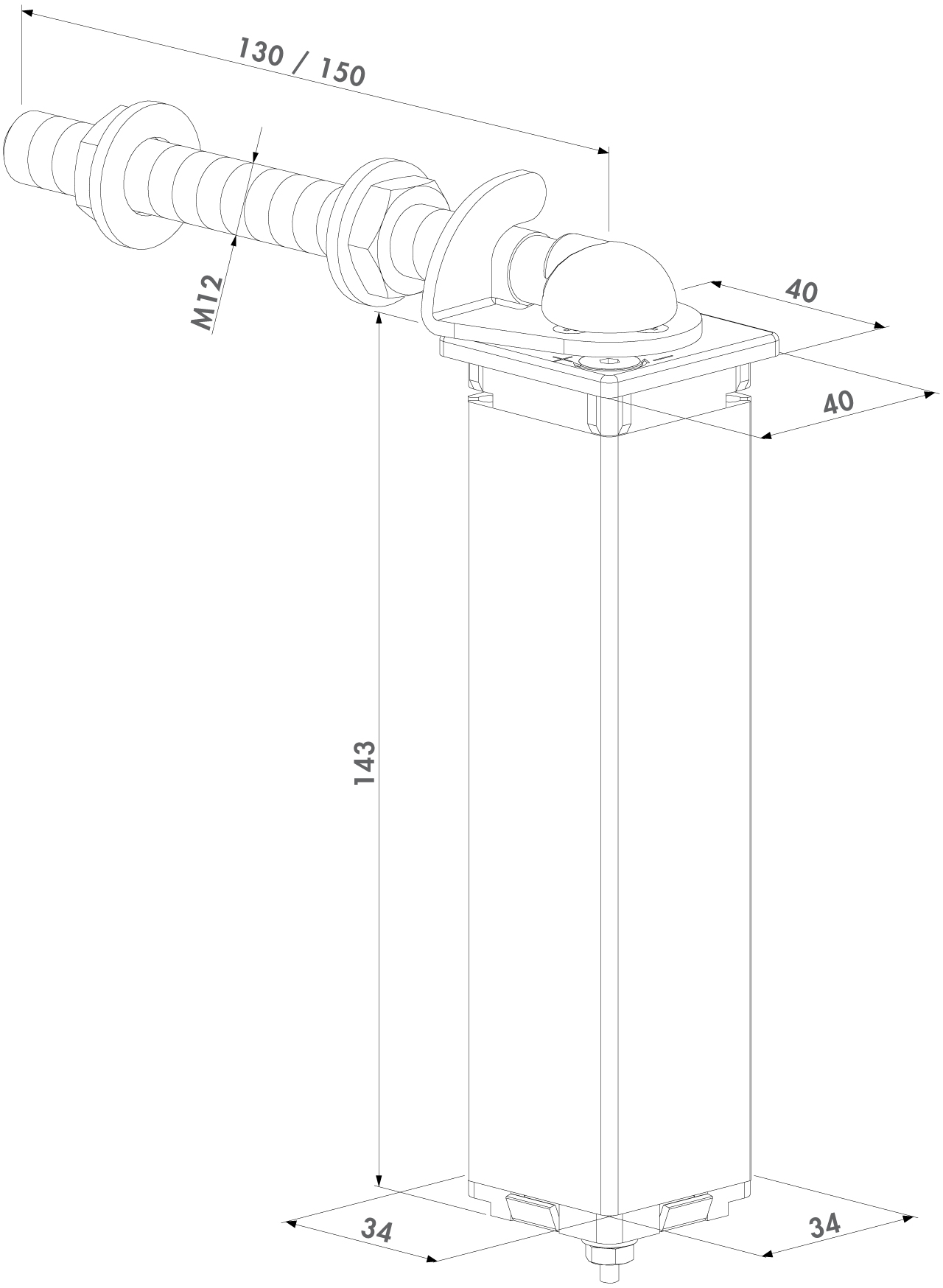 SWING40 Mounting on profile 1280px